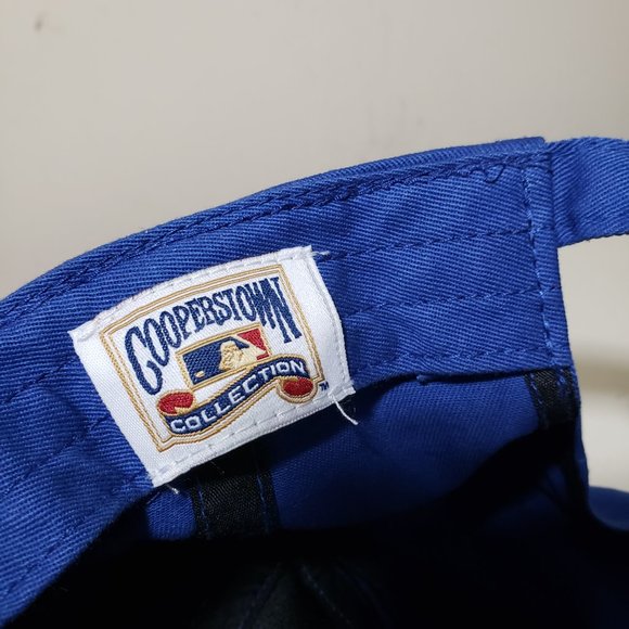 Chicago Cubs Hat Cap Strap Back Blue Gray MLB Cooperstown Fan Favorite Mens NWT - Picture 11 of 12